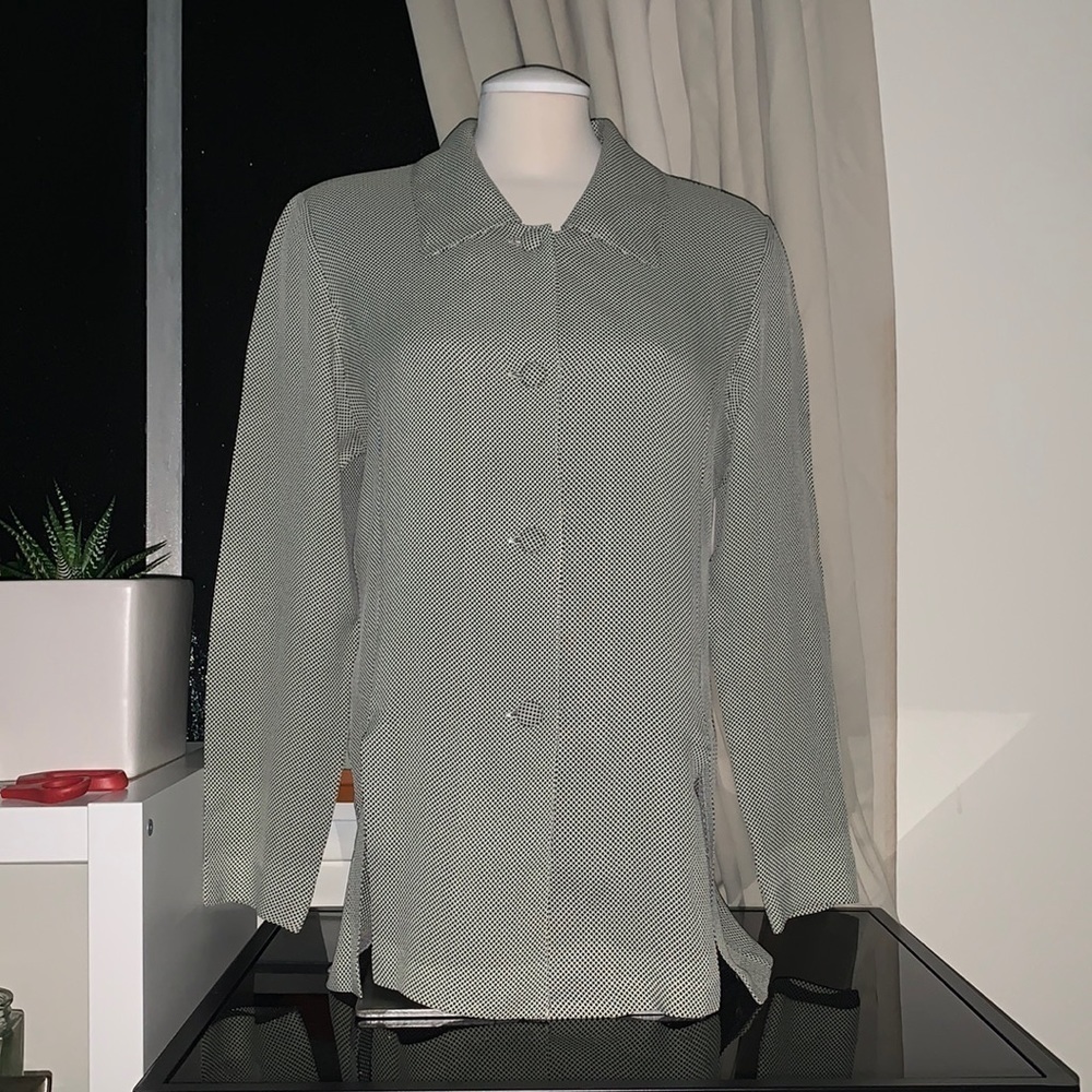MARGARETA Textured Blouse Made in Canada Vintage Fall Blouse